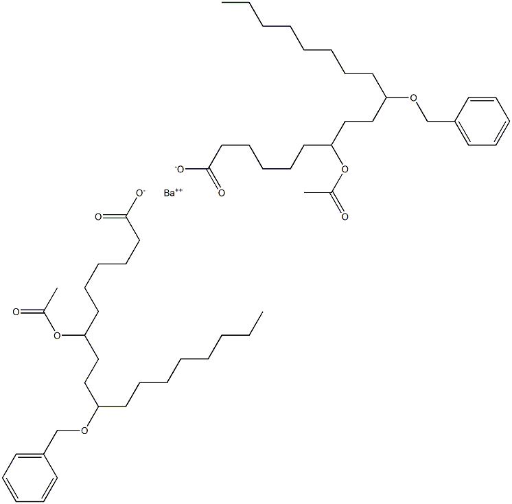 Bis(10-benzyloxy-7-acetyloxystearic acid)barium salt Struktur