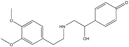 4-[2-[[2-(3,4-Dimethoxyphenyl)ethyl]amino]-1-hydroxyethyl]cyclohexa-2,5-dien-1-one Struktur