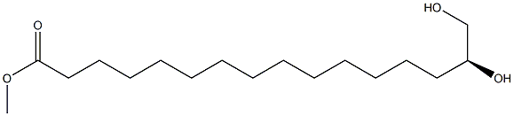 [S,(-)]-15,16-Dihydroxyhexadecanoic acid methyl ester Struktur