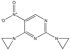 2,4-Bis(1-aziridinyl)-5-nitropyrimidine Struktur