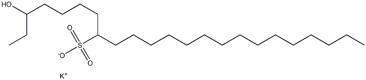 3-Hydroxytricosane-8-sulfonic acid potassium salt Struktur