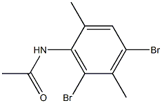 N-(2,5-Dimethyl-4,6-dibromophenyl)acetamide Struktur