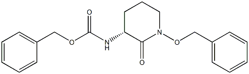 (3R)-1-Benzyloxy-3-(benzyloxycarbonylamino)piperidin-2-one Struktur