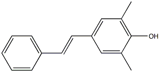 4-[(E)-2-(Phenyl)ethenyl]-2,6-dimethylphenol Struktur