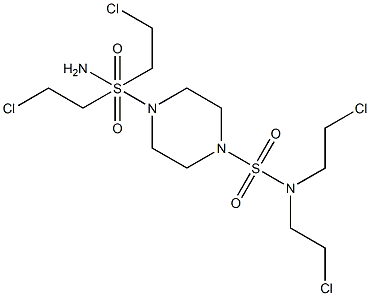 N,N,N',N'-Tetrakis(2-chloroethyl)-1,4-piperazinedisulfonamide Struktur