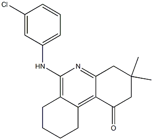 3,4,7,8,9,10-Hexahydro-6-(3-chlorophenylamino)-3,3-dimethylbenzo[c]quinolin-1(2H)-one Struktur