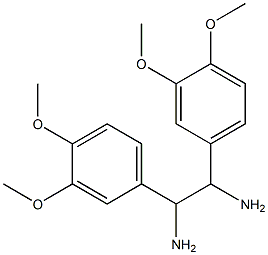 1,2-Bis(3,4-dimethoxyphenyl)ethane-1,2-diamine Struktur