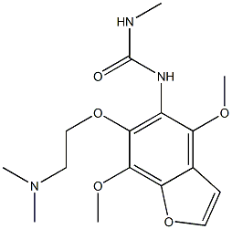 1-[4,7-Dimethoxy-6-[2-(dimethylamino)ethoxy]benzofuran-5-yl]-3-methylurea Struktur