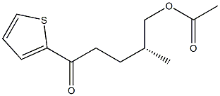 [R,(+)]-5-Acetyloxy-4-methyl-1-(2-thienyl)-1-pentanone Struktur