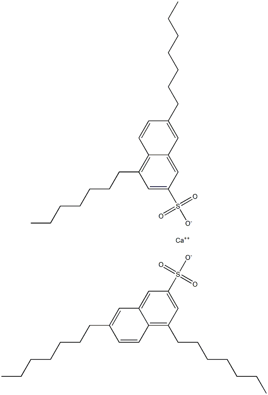 Bis(4,7-diheptyl-2-naphthalenesulfonic acid)calcium salt Struktur