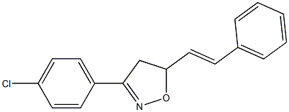 4,5-Dihydro-3-(4-chlorophenyl)-5-(2-phenylethenyl)isoxazole Struktur