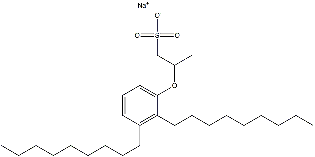 2-(2,3-Dinonylphenoxy)propane-1-sulfonic acid sodium salt Struktur