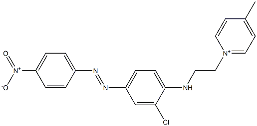 1-[2-[[2-Chloro-4-[(4-nitrophenyl)azo]phenyl]amino]ethyl]-4-methylpyridinium Struktur