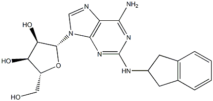 2-[(2,3-Dihydro-1H-inden)-2-ylamino]adenosine Struktur