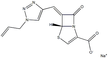 (5R,6Z)-6-[[1-Allyl-1H-1,2,3-triazol-4-yl]methylene]-7-oxo-4-thia-1-azabicyclo[3.2.0]hept-2-ene-2-carboxylic acid sodium salt Struktur