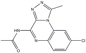 4-Acetylamino-8-chloro-1-methyl[1,2,4]triazolo[4,3-a]quinoxaline Struktur