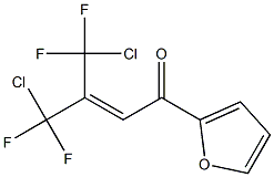 4-Chloro-3-(chlorodifluoromethyl)-4,4-difluoro-1-(2-furyl)-2-buten-1-one Struktur