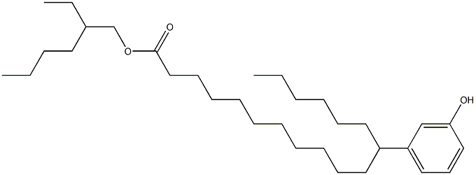 12-(3-Hydroxyphenyl)stearic acid 2-ethylhexyl ester Struktur