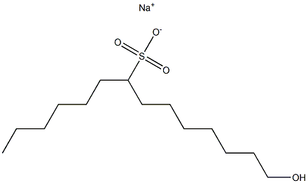 14-Hydroxytetradecane-7-sulfonic acid sodium salt Struktur