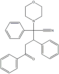 2,3,5-Triphenyl-2-morpholino-5-oxovaleronitrile Struktur