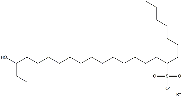 22-Hydroxytetracosane-8-sulfonic acid potassium salt Struktur