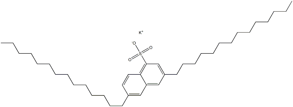 3,6-Ditetradecyl-1-naphthalenesulfonic acid potassium salt Struktur