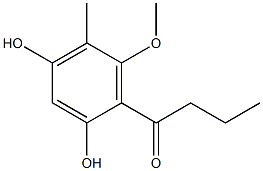 2',4'-Dihydroxy-6'-methoxy-5'-methylbutyrophenone Struktur