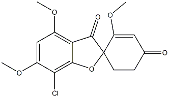 7-Chloro-2',4,6-trimethoxyspiro[benzofuran-2(3H),1'-[2]cyclohexene]-3,4'-dione Struktur