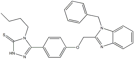 5-[4-[(1-Benzyl-1H-benzimidazol-2-yl)methoxy]phenyl]-4-butyl-2H-1,2,4-triazole-3(4H)-thione Struktur