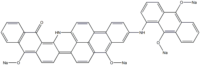 15,16-Dihydro-3-[9,10-di(sodiooxy)-1-anthrylamino]-5,10-bis(sodiooxy)anthra[2,1,9-mna]naphth[2,3-h]acridin-15-one Struktur