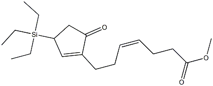 (4Z)-7-[4-(Triethylsilyl)-1-oxo-2-cyclopenten-2-yl]-4-heptenoic acid methyl ester Struktur