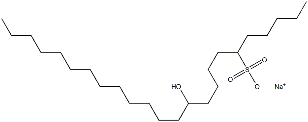 11-Hydroxytetracosane-6-sulfonic acid sodium salt Struktur