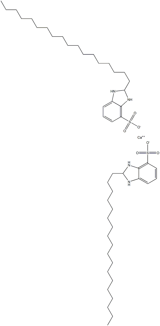 Bis(2,3-dihydro-2-octadecyl-1H-benzimidazole-4-sulfonic acid)calcium salt Struktur