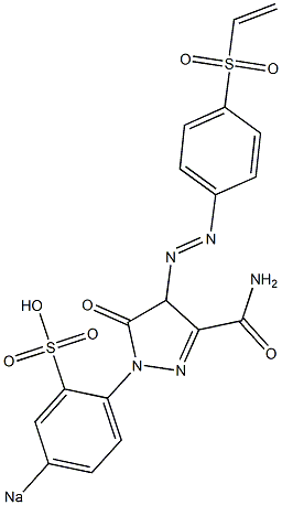 5-Oxo-1-(p-sodiosulfophenyl)-4-(p-vinylsulfonylphenylazo)-2-pyrazoline-3-carboxamide Struktur