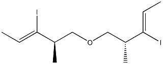 (+)-[(R,Z)-2-Iodo-1-methyl-2-butenyl]methyl ether Struktur