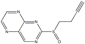 2-(3-Butynylsulfinyl)pteridine Struktur