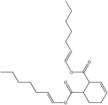 3-Cyclohexene-1,2-dicarboxylic acid bis(1-heptenyl) ester Struktur