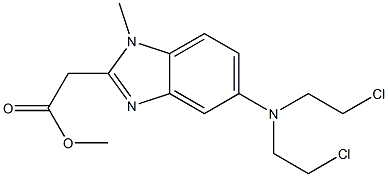 5-[Bis(2-chloroethyl)amino]-1-methyl-1H-benzimidazole-2-acetic acid methyl ester Struktur