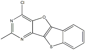 2-Methyl-4-chloro[1]benzothieno[2',3':4,5]furo[3,2-d]pyrimidine Struktur