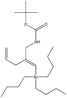 2-[(E)-(Tributylstannyl)methylene]-N-(tert-butoxycarbonyl)-4-penten-1-amine Struktur