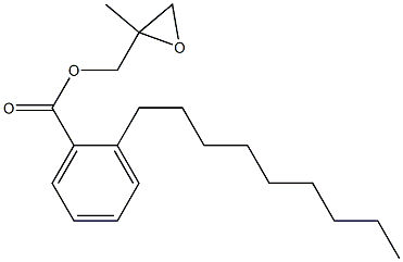 2-Nonylbenzoic acid 2-methylglycidyl ester Struktur