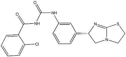 1-(2-Chlorobenzoyl)-3-[3-[[(6S)-2,3,5,6-tetrahydroimidazo[2,1-b]thiazol]-6-yl]phenyl]urea Struktur