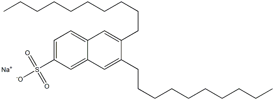 6,7-Didecyl-2-naphthalenesulfonic acid sodium salt Struktur