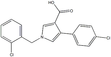 1-(2-Chlorobenzyl)-4-(4-chlorophenyl)-1H-pyrrole-3-carboxylic acid Struktur