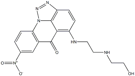 5-[2-(2-Hydroxyethylamino)ethylamino]-8-nitro-6H-[1,2,3]triazolo[4,5,1-de]acridin-6-one Struktur