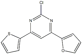 2-Chloro-4-(2-furanyl)-6-(2-thienyl)pyrimidine Struktur