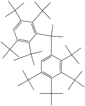 2-(2,3,4,5-Tetra-tert-butylphenyl)-2-(2,3,5,6-tetra-tert-butylphenyl)propane Struktur