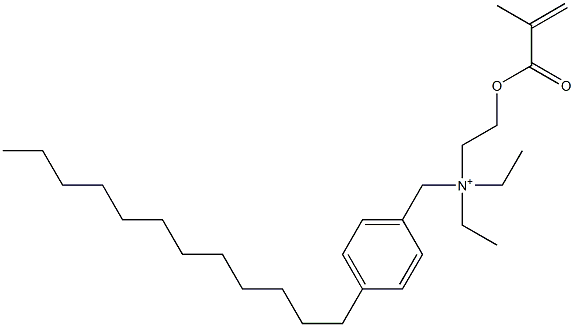 4-Dodecyl-N,N-diethyl-N-[2-[(2-methyl-1-oxo-2-propenyl)oxy]ethyl]benzenemethanaminium Struktur