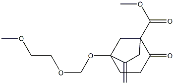 5-[(2-Methoxyethoxy)methoxy]-2-oxo-6-methylenebicyclo[3.2.1]octane-1-carboxylic acid methyl ester Struktur