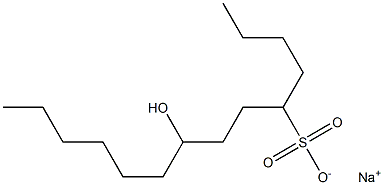 8-Hydroxytetradecane-5-sulfonic acid sodium salt Struktur